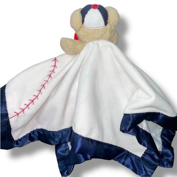 Bearington 18" Baby Lovey Lil Slugger Baseball Bear Snuggler Security Blanket - Picture 7 of 12